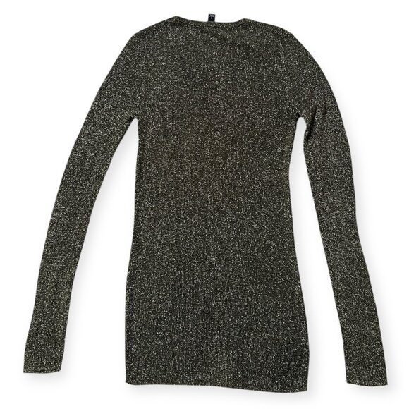 Ann Taylor Metallic Long Sleeve Sweater Top Women’s Small – Sparkly Knit Black - Picture 2 of 9
